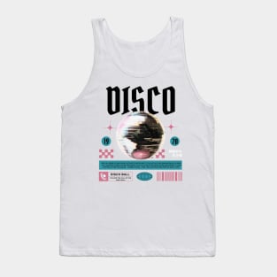 DISCO  - Grainy Mirror Ball (black/pink/teal) Tank Top